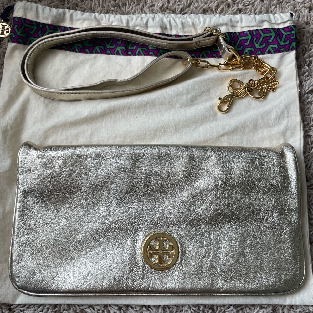 Tory Burch Gold Clutch Purse